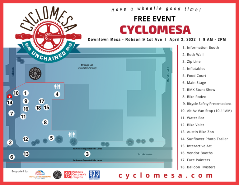 CycloMesa 2022 Event Map